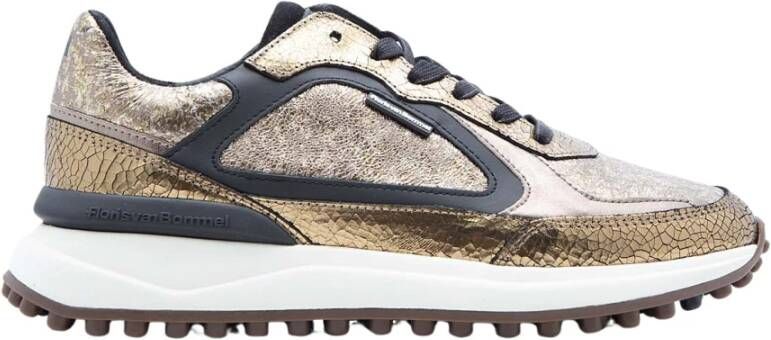 Van Bommel Gouden Lichtgewicht Sneaker met TPU Zool Yellow Dames