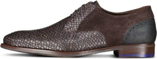 Floris van bommel 30361 De Stapper 39.02 DarkBrown Veterschoenen