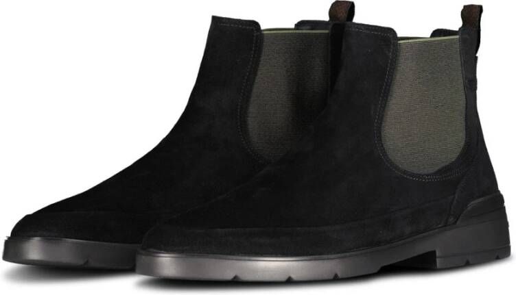 Van Bommel Suède Chelsea Boots Black Heren