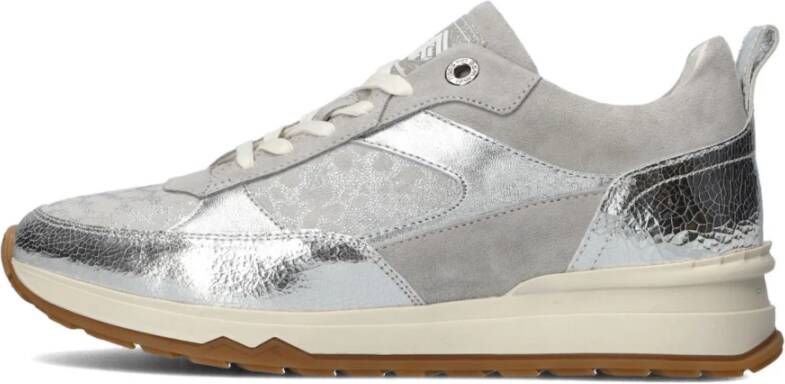 Floris van Bommel Zilveren Glamour Sneakers Gray Dames