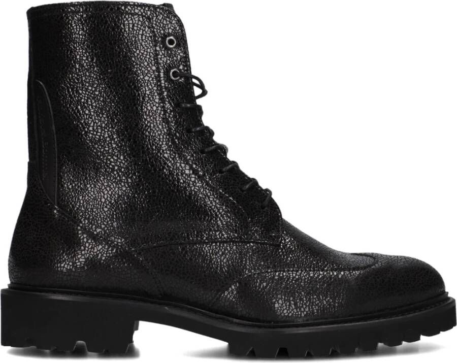 Floris van Bommel Zwarte Leren Dames Boots Selsi 02.00 Black Dames