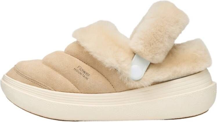 Flower Mountain Beige Chestnut Suede Nylon Sneakers Beige Heren