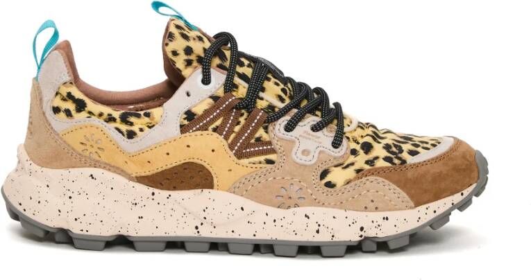 Flower Mountain Beige Sneakers met technische stof Beige Dames