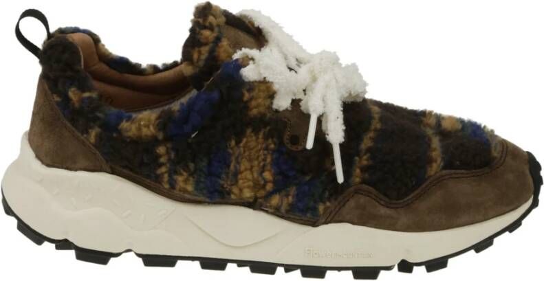 Flower Mountain Bruine Teddy Fur Sneaker Multicolor Dames