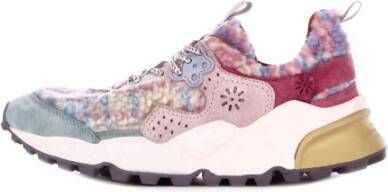 Flower Mountain Imitatiebont Sneakers Logo Achterkant Rubberen Zool Multicolor Dames