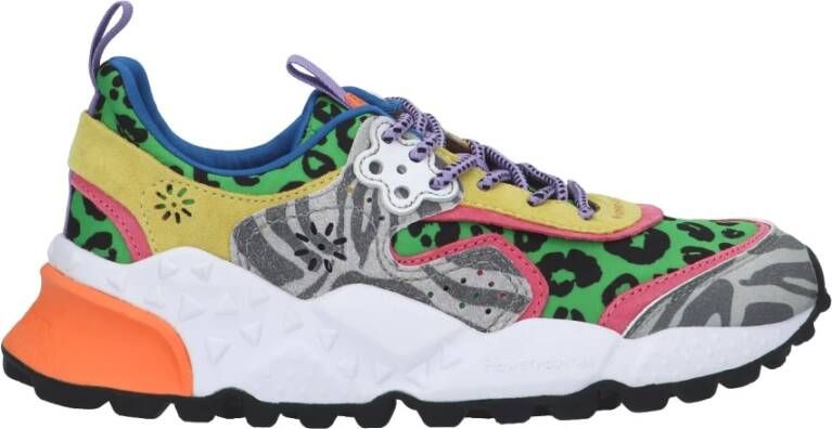 Flower Mountain Kotetsu Sneaker Grijs Groen Geel Multicolor Dames