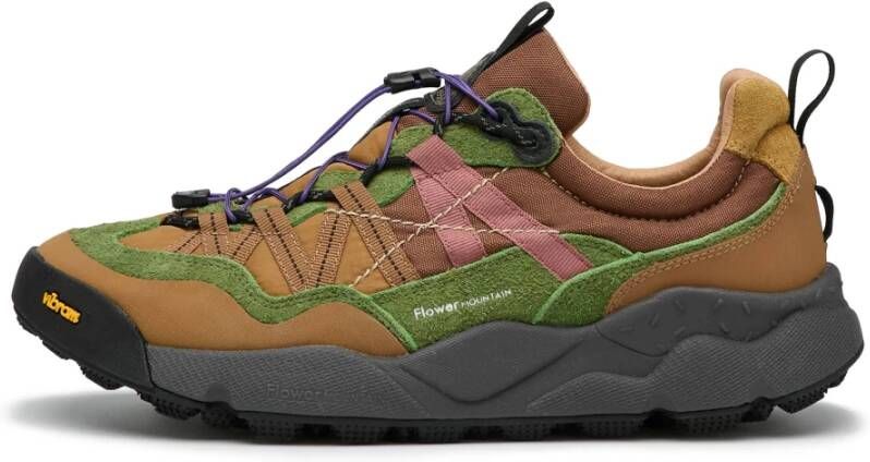 Flower Mountain Leather and technical fabric sneakers Iwano 2 MAN Multicolor Heren