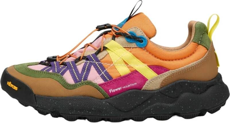 Flower Mountain Leather and technical fabric sneakers Iwano 2 UNI Multicolor Unisex