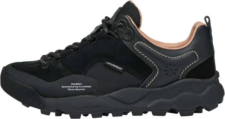 Flower Mountain Leather and waterproof technical fabric sneakers Back Country UNI Black Heren