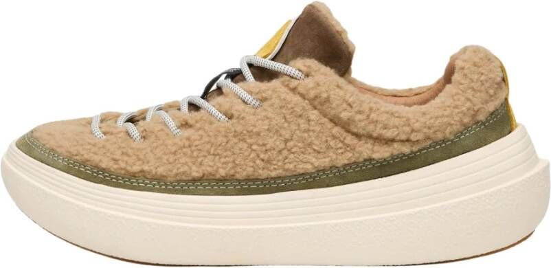 Flower Mountain Leather and wool sneakers Fami UNI Beige Unisex