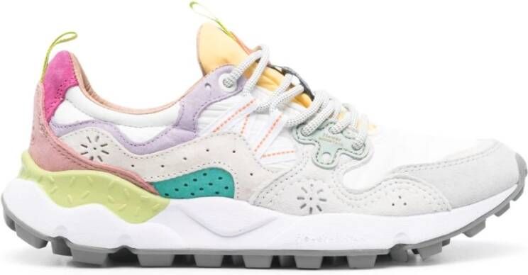 Flower Mountain Paarse en Witte Sneakers voor Vrouwen Multicolor Dames