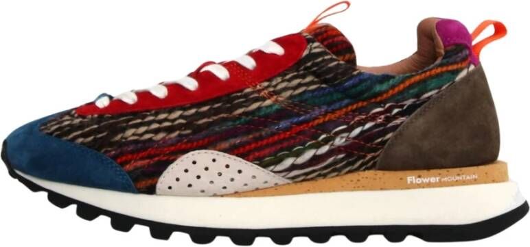 Flower Mountain Multicolor Suède Wollen Gebreide Sneakers Multicolor Heren