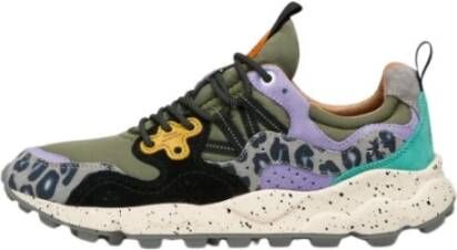 Flower Mountain Outdoor sneaker met dierenprint Green Dames