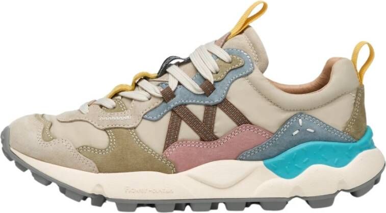 Flower Mountain Outdoor Sneakers met Suède en Technische Stof Multicolor Dames