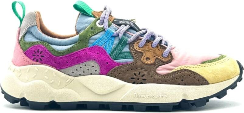 Flower Mountain Suede and technical fabric sneakers Yamano 3 Woman Multicolor Dames