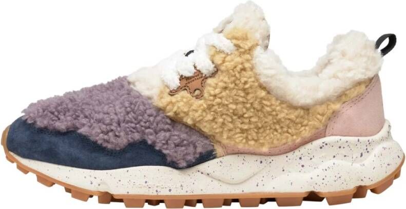 Flower Mountain Shearling and suede sneakers Pampas Woman Teddy Multicolor Dames