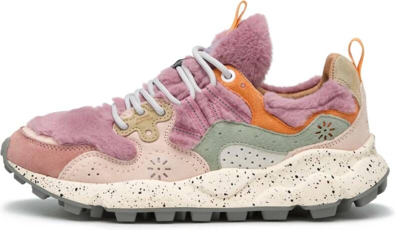 Flower Mountain Shearling and wool sneakers Yamano 3 Woman Pink Dames