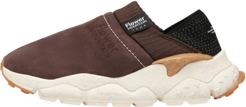 Flower Mountain Slip on suede and fabric sneakers Camp UNI Brown Unisex