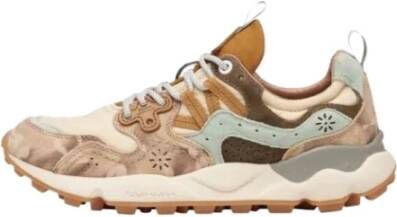 Flower mountain Women Yamano 3 Uni Suede Nylon Beige Brown