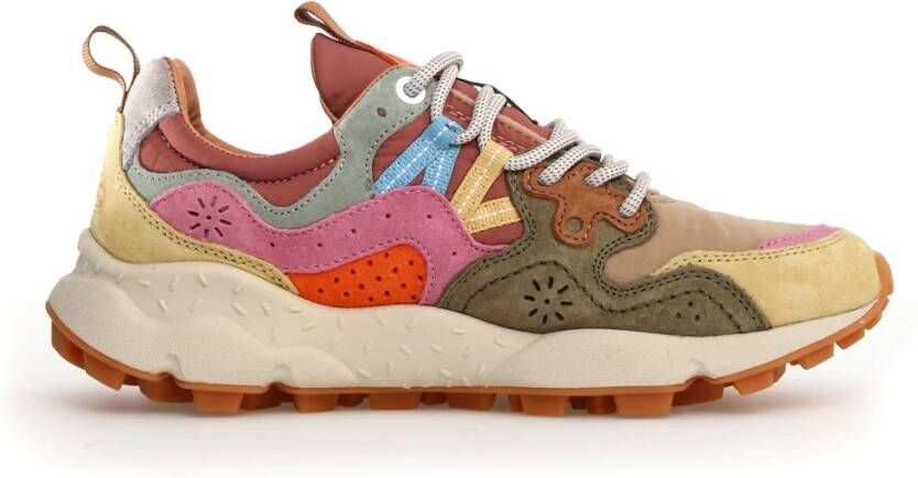 Flower Mountain Suede and technical fabric sneakers Yamano 3 Woman Multicolor Dames