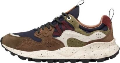 Flower Mountain Stijlvolle Sneakers voor Mannen en Vrouwen Brown Heren