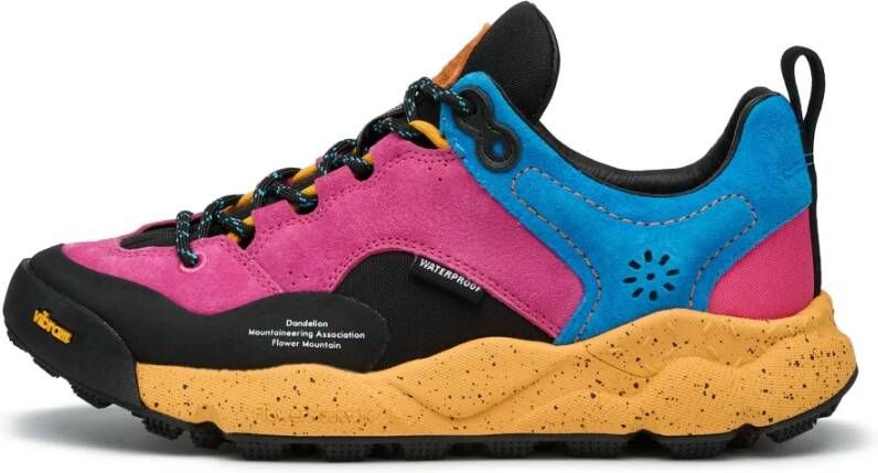 Flower Mountain Suede and technical fabric sneakers Back Country Woman. Multicolor Dames