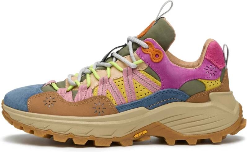 Flower Mountain Suede and technical fabric sneakers Iwano Woman Multicolor Dames