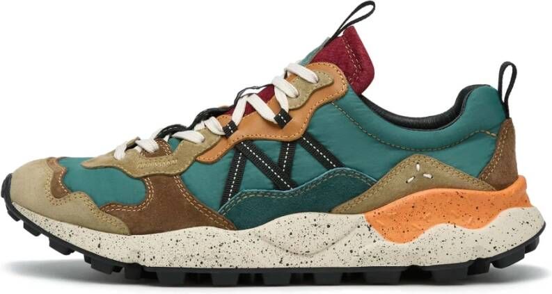 FLOWER MOUNTAIN Lage Sneakers Heren Lenzan Man Maat: 42 Materiaal: Nubuck Kleur: Multi