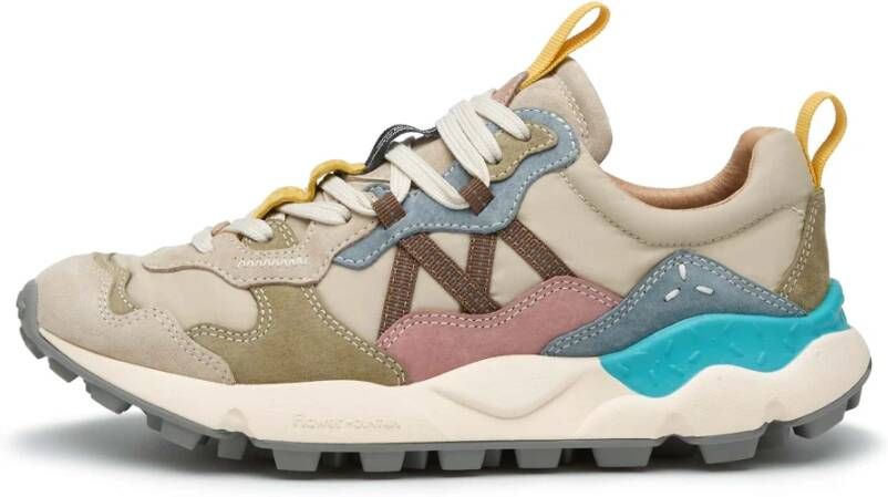 Flower Mountain Suede and technical fabric sneakers Lenzan Woman Multicolor Dames