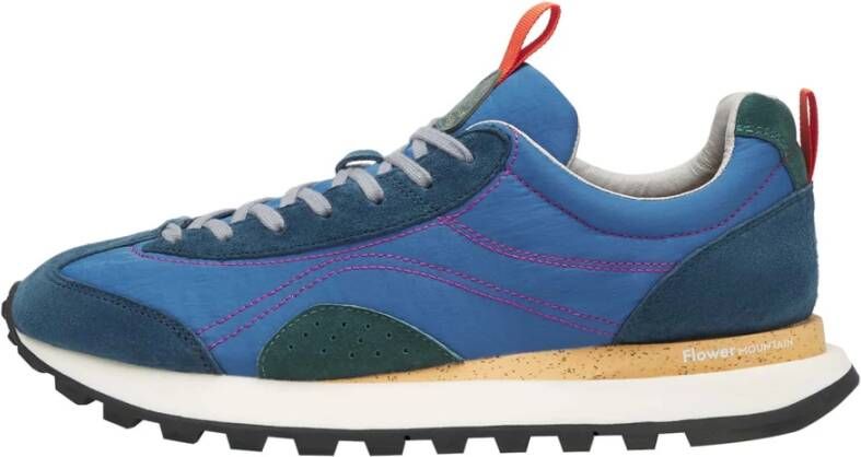 Flower Mountain Suede and technical fabric sneakers NEW Asuka MAN Blue Heren