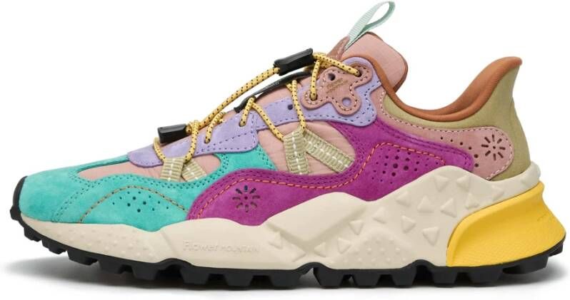 Flower Mountain Suede and technical fabric sneakers Tiger Hill Woman Multicolor Dames