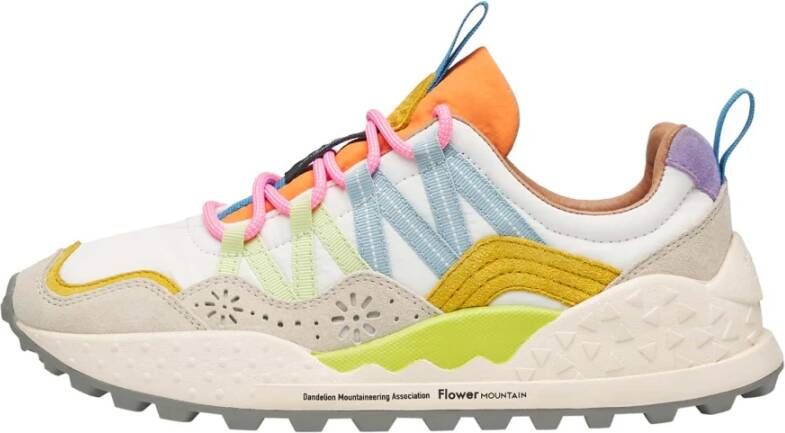 Flower Mountain Suede and technical fabric sneakers Washi Woman Multicolor Dames