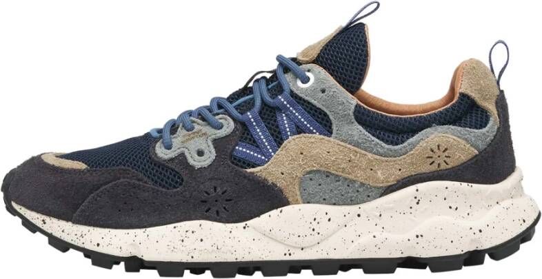 Flower Mountain Suede and technical fabric sneakers Yamano 3 MAN Blue Heren