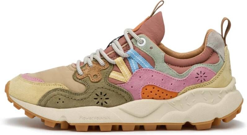 Flower Mountain Suede and technical fabric sneakers Yamano 3 Woman Multicolor Dames