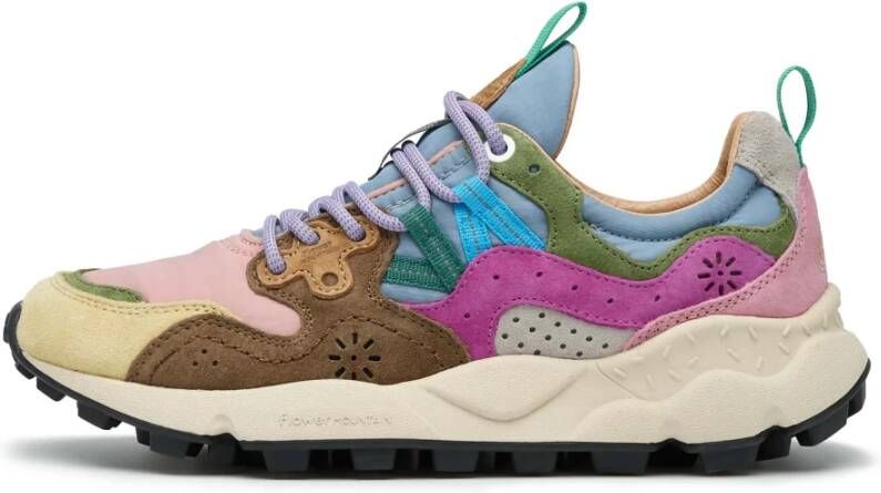 Flower Mountain Suede and technical fabric sneakers Yamano 3 Woman Multicolor Dames