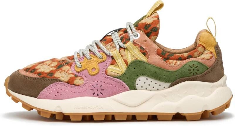 Flower Mountain Suede and technical fabric sneakers Yamano 3 Woman Multicolor Dames