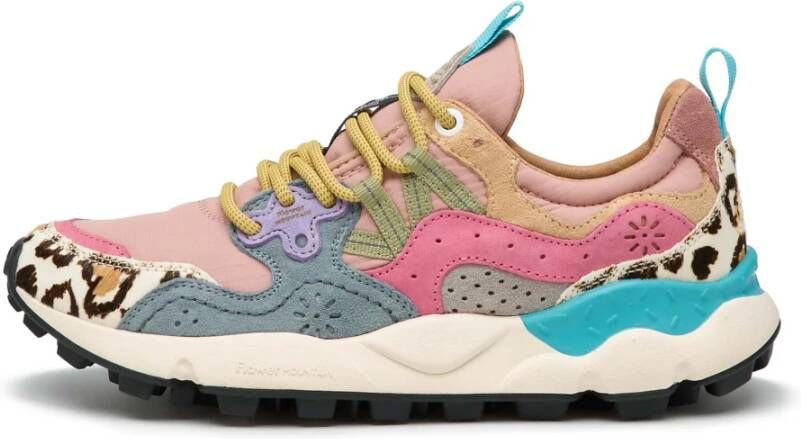 Flower Mountain Suede and technical fabric sneakers Yamano 3 Woman Multicolor Dames