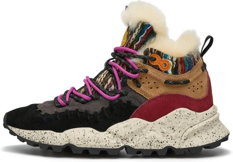 Flower Mountain Suede and wool high-top sneakers Morican UNI Multicolor Dames