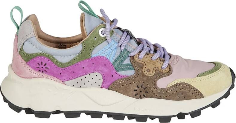 Flower Mountain Suede Nylon Stijlvolle Sneakers Multicolor Dames