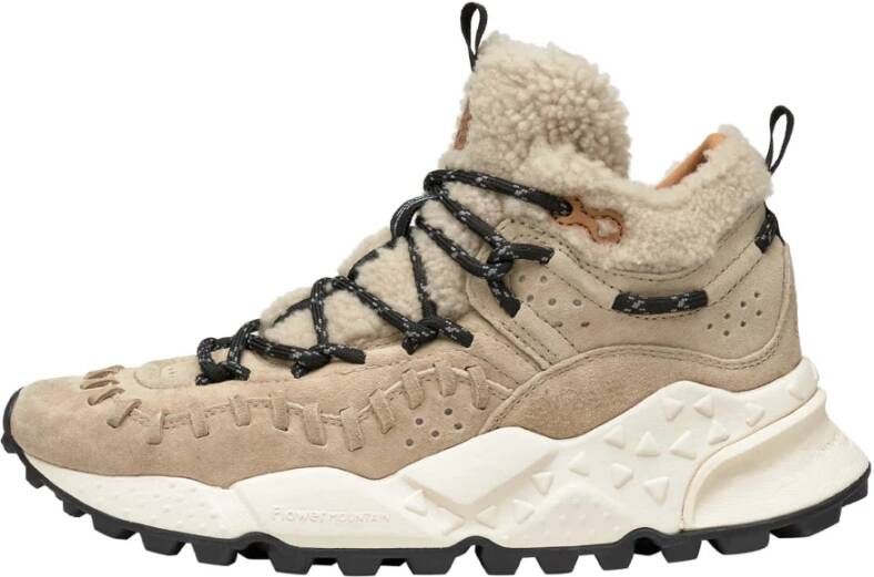 Flower Mountain Synthetic and suede sneakers Morican Woman Beige Dames