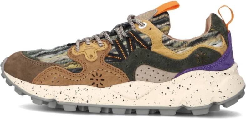 Flower Mountain Taupe Multi-Kleur Sneakers Yamano 3 Multicolor Dames