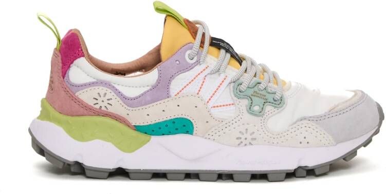 Flower Mountain Witte Sneakers Yamano Stijl Multicolor Dames