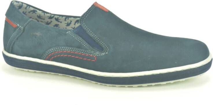 Fluchos Blauw Nubuck Print Casual Schoenen Blue Heren