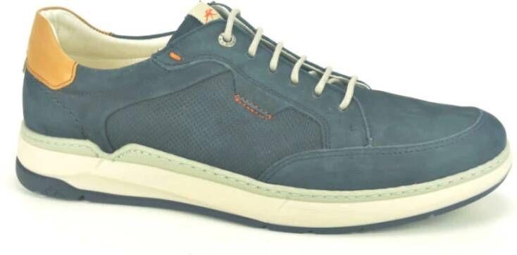 Fluchos Blauw Nubuck Sport Schoenen Blue Heren