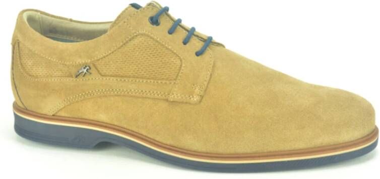 Fluchos Blauwe Camel Suède Stijlvolle Schoenen Brown Heren