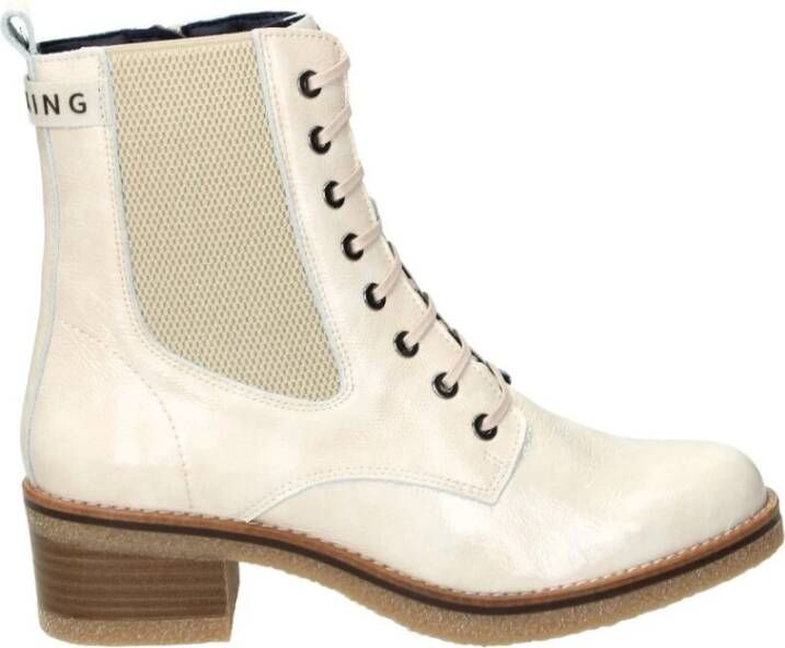 Fluchos Dames Enkellaarzen Beige Dames