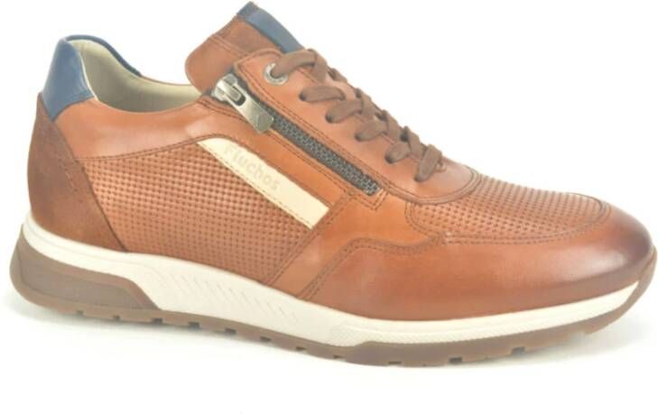 Fluchos Stijlvolle Cognac Runner Schoenen Brown Heren