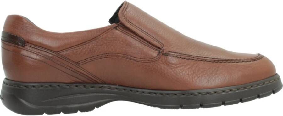 Fluchos Stijlvolle Loafers met Zijrubbers Brown Heren