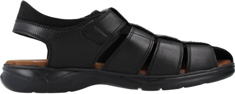 Fluchos Stijlvolle platte sandalen voor mannen Black Heren