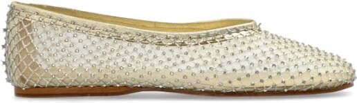 Forte Rhinestone Mesh Ballerinas Elegant Lichtgewicht Ontwerp White Dames